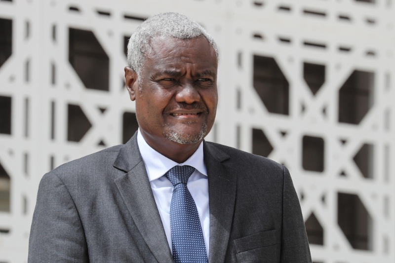 The chair of the African Union Commission, Moussa Faki.
