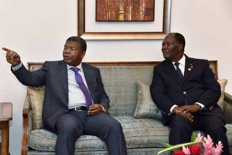 Angolan President João Lourenço and Ivorian President Alassane Ouattara in 2017.