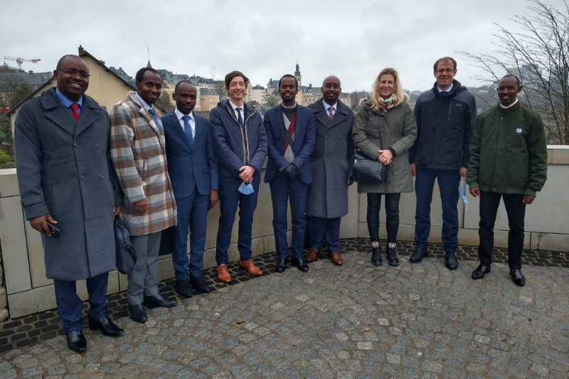 The Kigali International Finance Centre delegation visiting Luxembourg 16-17 November 2021, here with representatives of the Luxembourg Financial Intelligence Unit.