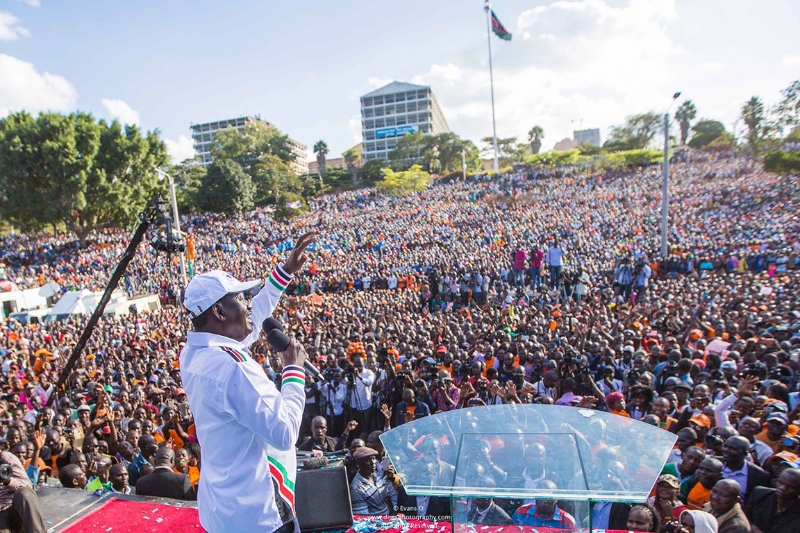 Presidential candidate Raila Odinga.