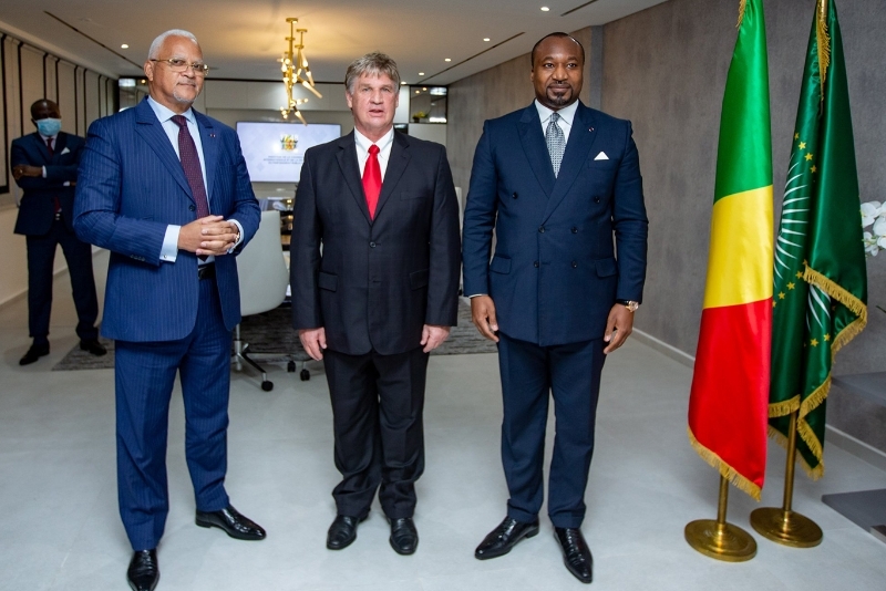 From left: Jean-Marc Thystère Tchicaya, Eric Kenneth Mouritzen and Denis Christel Sassou Nguesso.