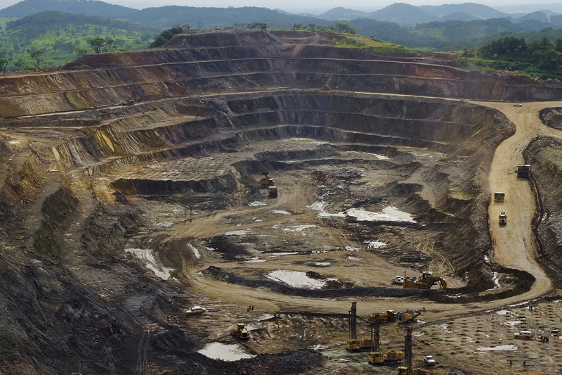 An open pit at Tenke Fungurume, a copper and cobalt mine.