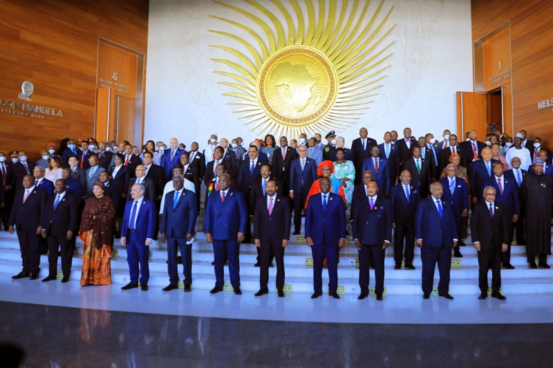 African leaders at the 35th Ordinary Session of the Assembly of AU heads of state on 5 February 2022.