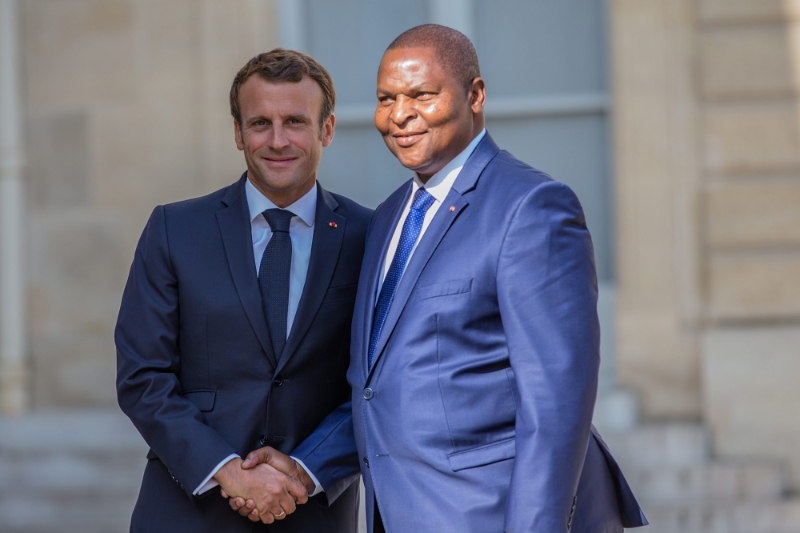 French president Emmanuel Macron and his Central African counterpart Faustin Archange Touadéra during their last meeting in September 2019.