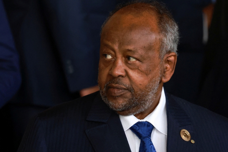 Djibouti's president Ismaïl Omar Guelleh at the African Union Assembly in Addis Ababa on 5 February 2022.