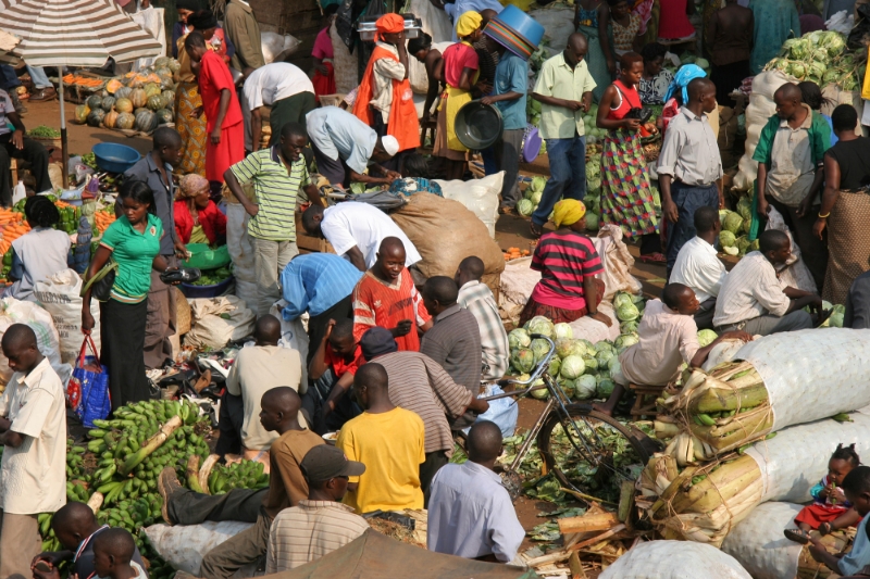 Owino Market in Kampala.