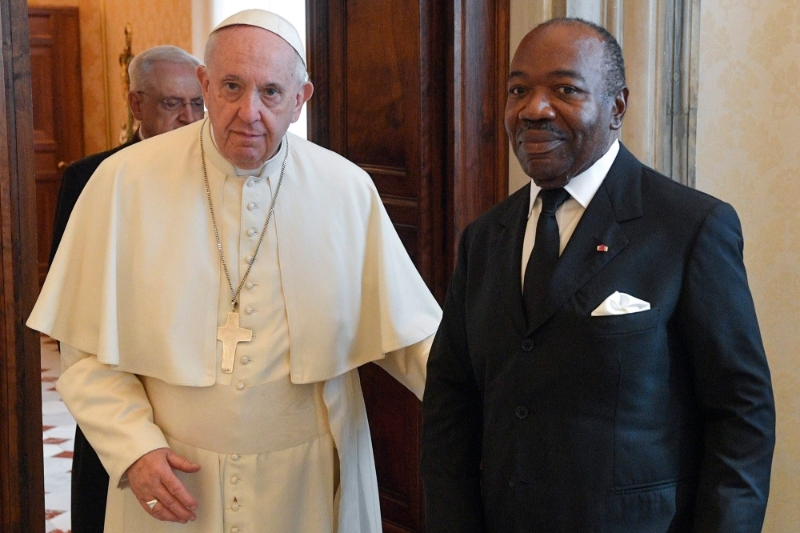 Gabonese president Ali Bongo visited the Vatican on 28 April 2022.