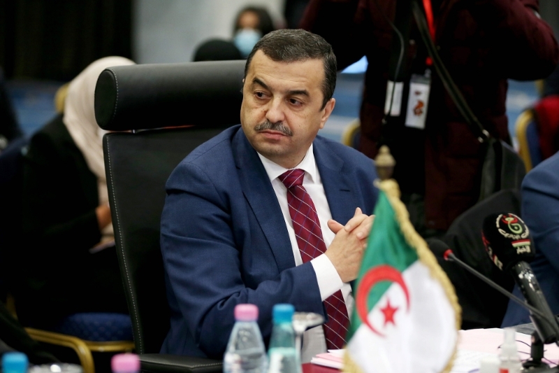 Algerian Energy Minister Mohamed Arkab, in Algiers, November 10, 2021.