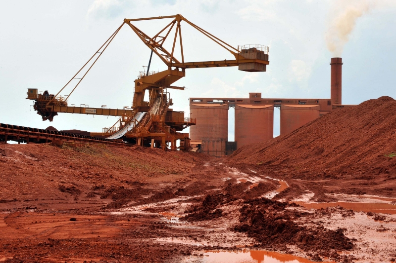 A bauxite factory at Kamsar in Guinea.