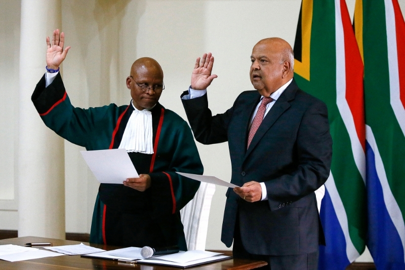 Minister of Public Enterprises Pravin Gordhan at his swearing-in ceremony at Sefako Makgato Presidential Guesthouse on the 30th of May 2019 in Pretoria, South Africa.