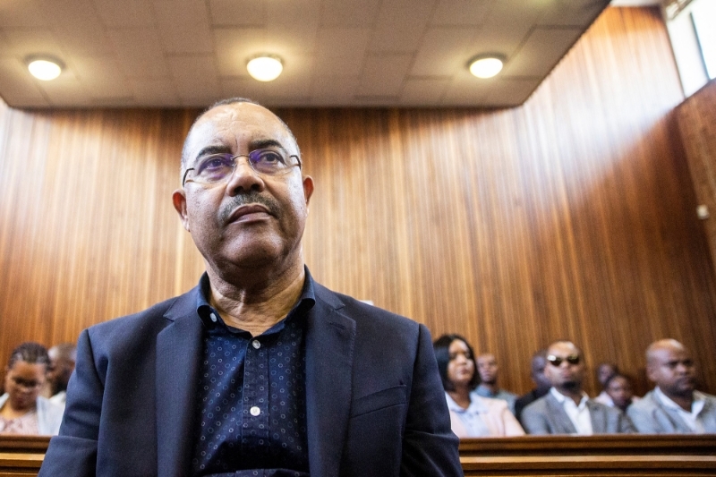 The former Mozambican minister of finances, Manuel Chang, attends court at Kempton Park on 8 January 2019, in South Africa.