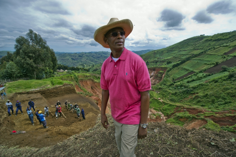 Edouard Mwangachuchu, founder and former director of SMB, in the mining territory of Masisi, in 2011
