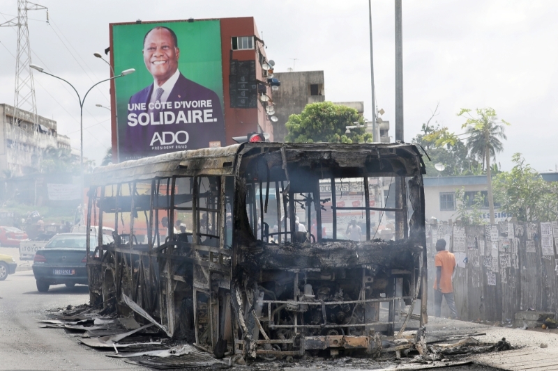 Violent clashes took place in Ivory Coast.