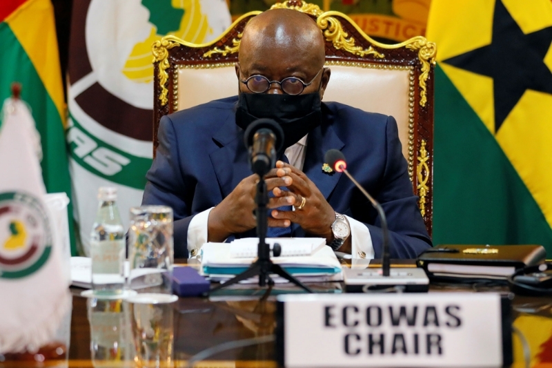 The Ghanaian president Nana Akufo-Addo, chairman of ECOWAS.