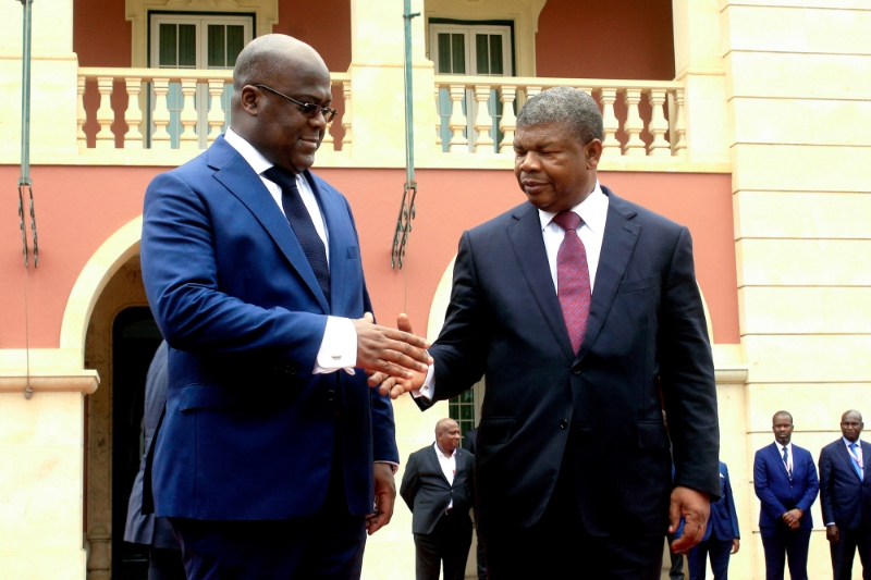 Congolese President Félix Tshisekedi and his Angolan counterpart João Lourenço.