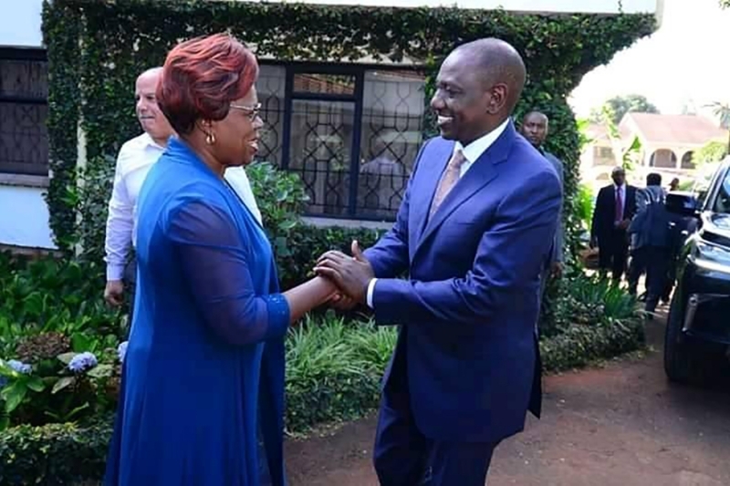 MP Alice Wahome and Kenyan Deputy President William Ruto in November 2019.