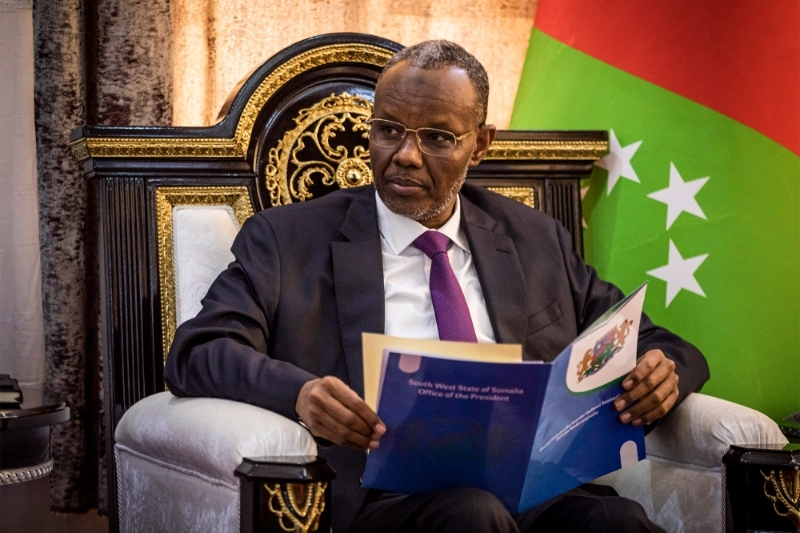 President of Somalia's South-West State, Abdiaziz Laftagareen, in Baidoa on 3 September 2022.