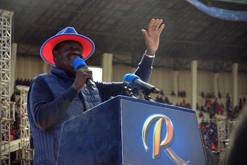 The former Kenyan opposition leader Raila Odinga.