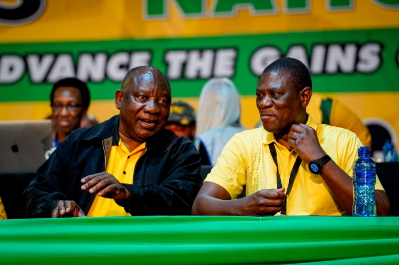 South African President Cyril Ramaphosa and Paul Mashatile, deputy president of the ANC.