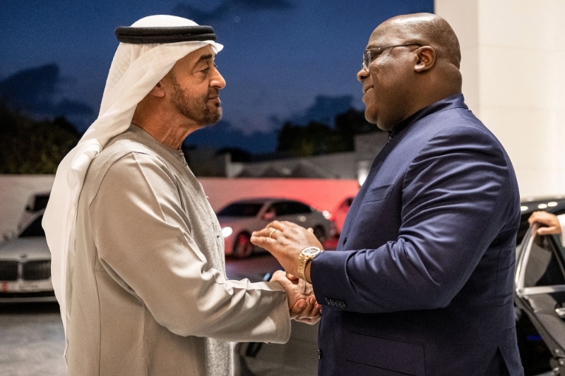 United Arab Emirates President Mohammed bin Zayed and his Congolese counterpart Felix Tshisekedi.