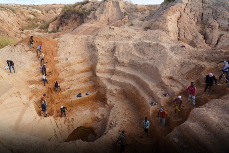 A sapphire mines near Ilakaka, Southern Madagascar.