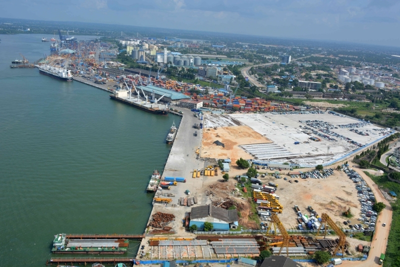 View of the Dar es Salaam Port in Tanzania on 9 April 2020.
